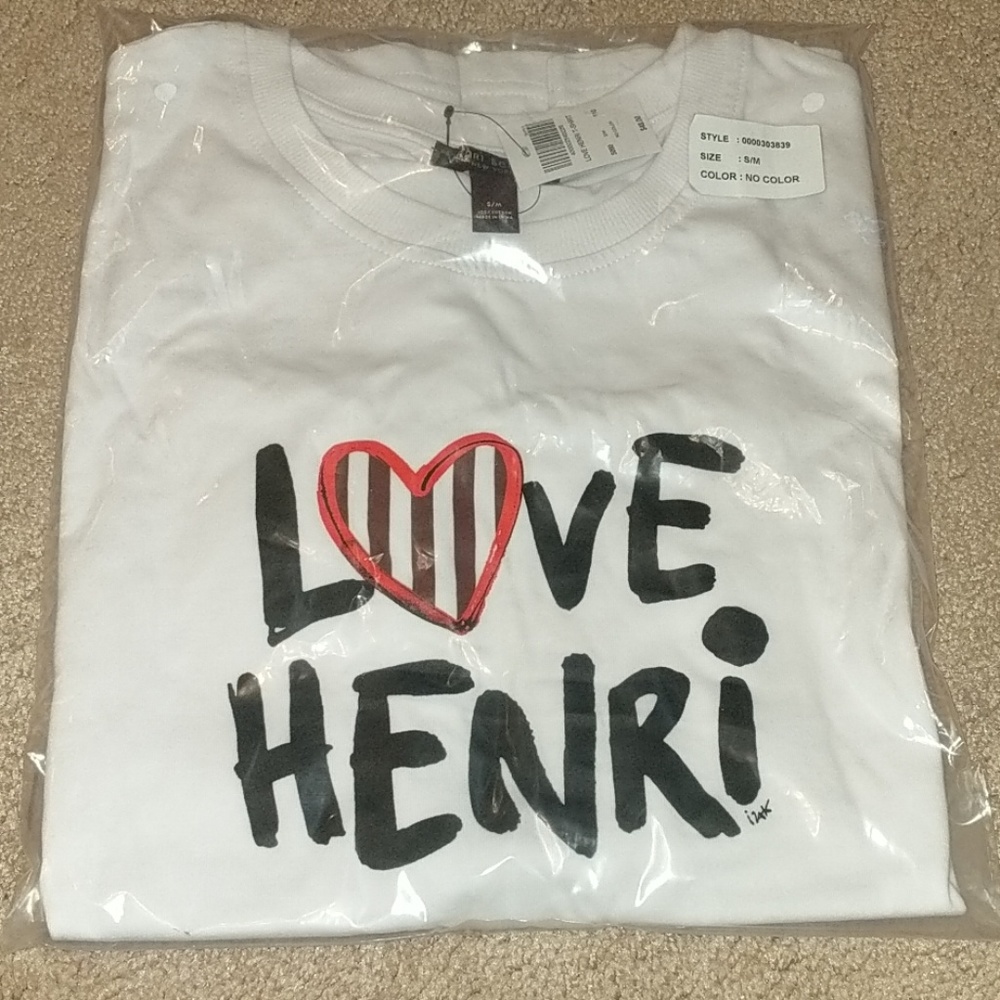 Henri Bendel White Love Tee Shirt
